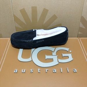 Women’s UGG Ansley Black Slip On Sheepskin Slipper NEW